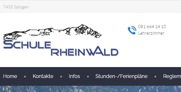 Website Schule Rheinwald